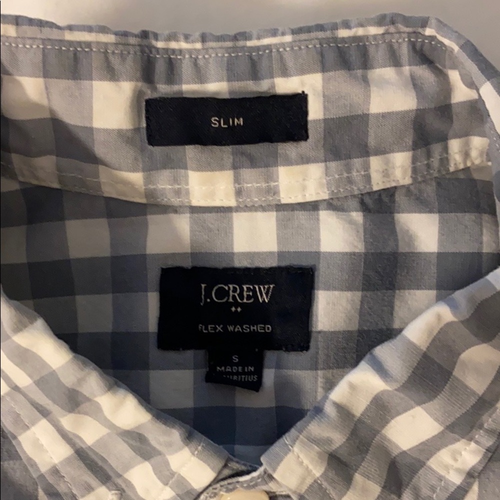 JCrew Oxford Shirt Checkered - Picture 2 of 3
